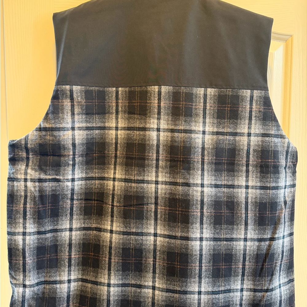 Pendleton Men's XL Wool Blend Insulated Vest Full Zip Black Plaid Stand Collar - Picture 6 of 9